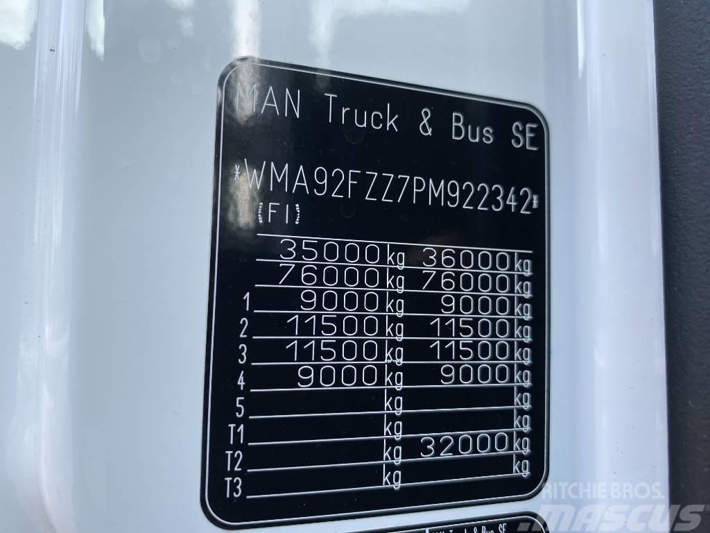 MAN TGX 35.580 8X4-4 BL 4200 Rol kiper kamioni s kukama za dizanje