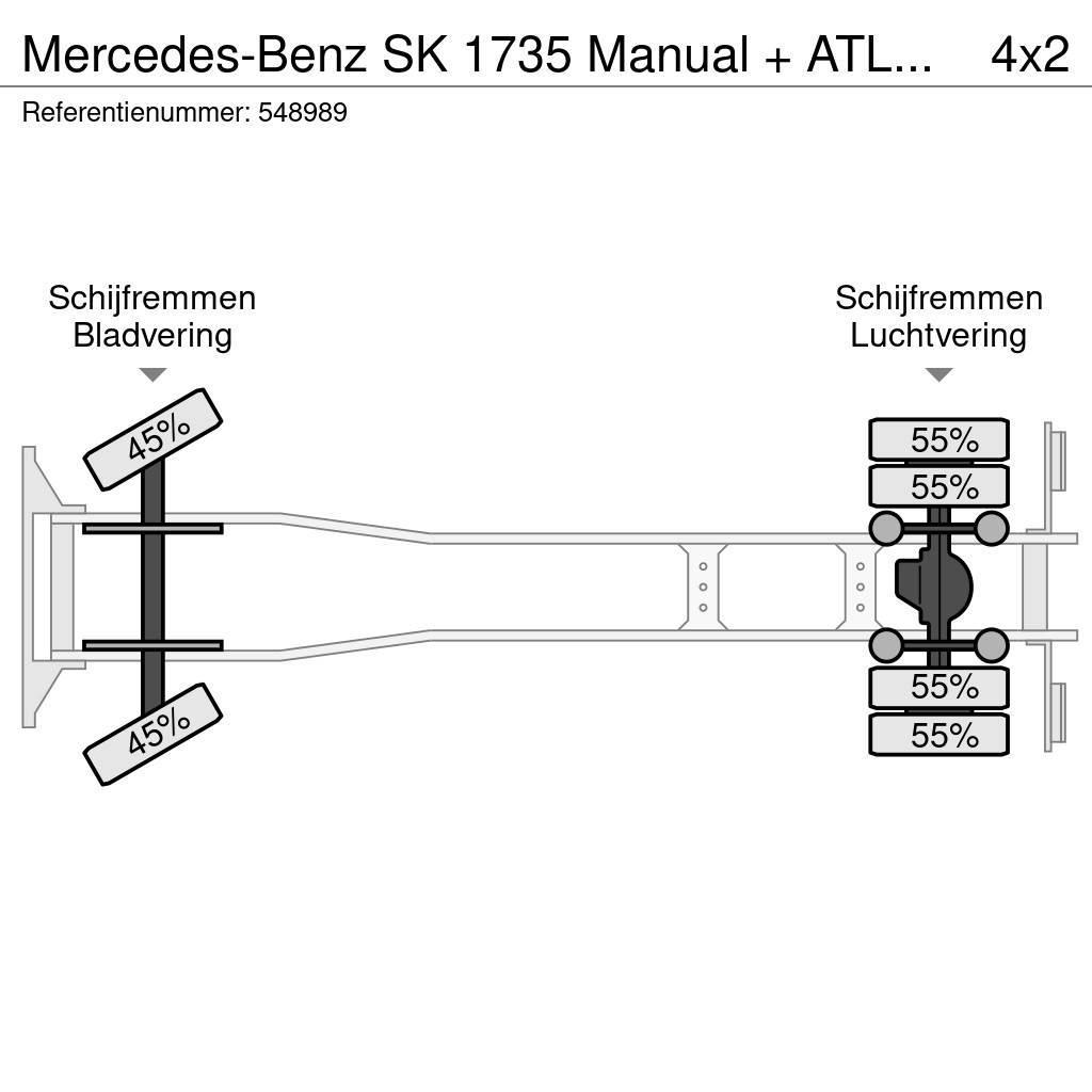Mercedes-Benz SK 1735 Manual + ATLAS Crane + low KM + Euro 2 man Rabljene dizalice za težak teren