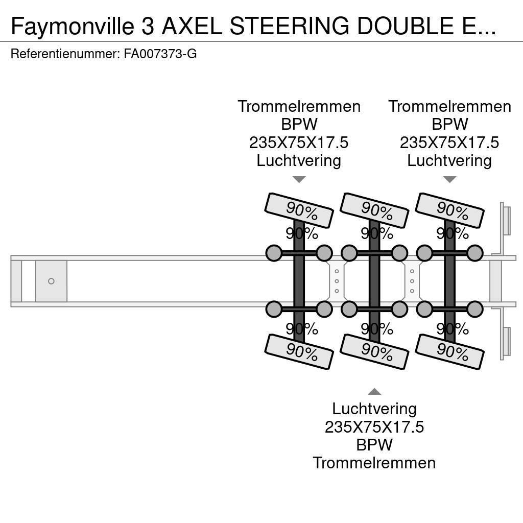 Faymonville 3 AXEL STEERING DOUBLE EXTENDABLE BED 9,4+6,9+6,6 Nisko-utovarne poluprikolice