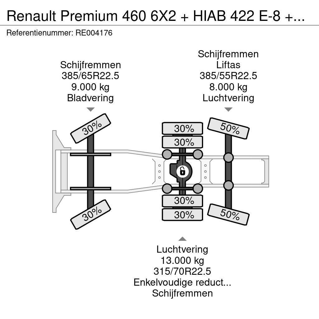 Renault Premium 460 6X2 + HIAB 422 E-8 + REMOTE CONTROL Traktorske jedinice