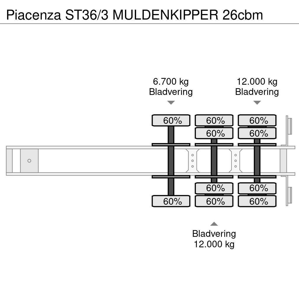 Piacenza ST36/3 MULDENKIPPER 26cbm Kiper poluprikolice