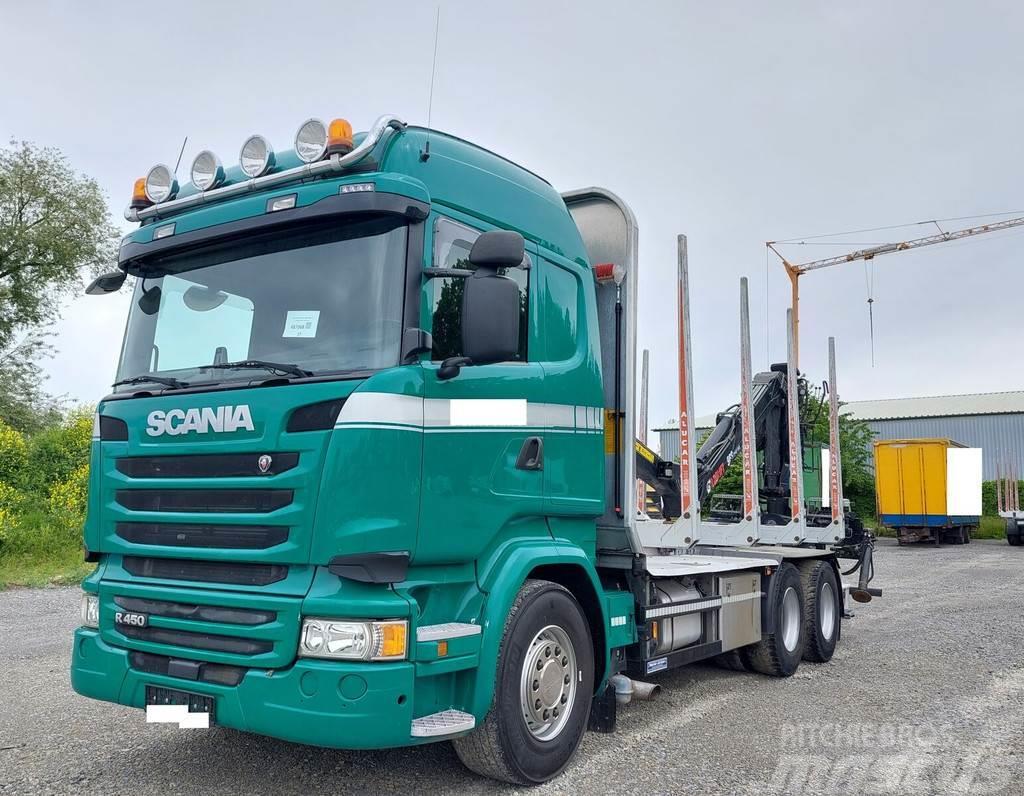 Scania R450 Holz Kran 6x4 Loglift F96S 79 Kamioni za drva