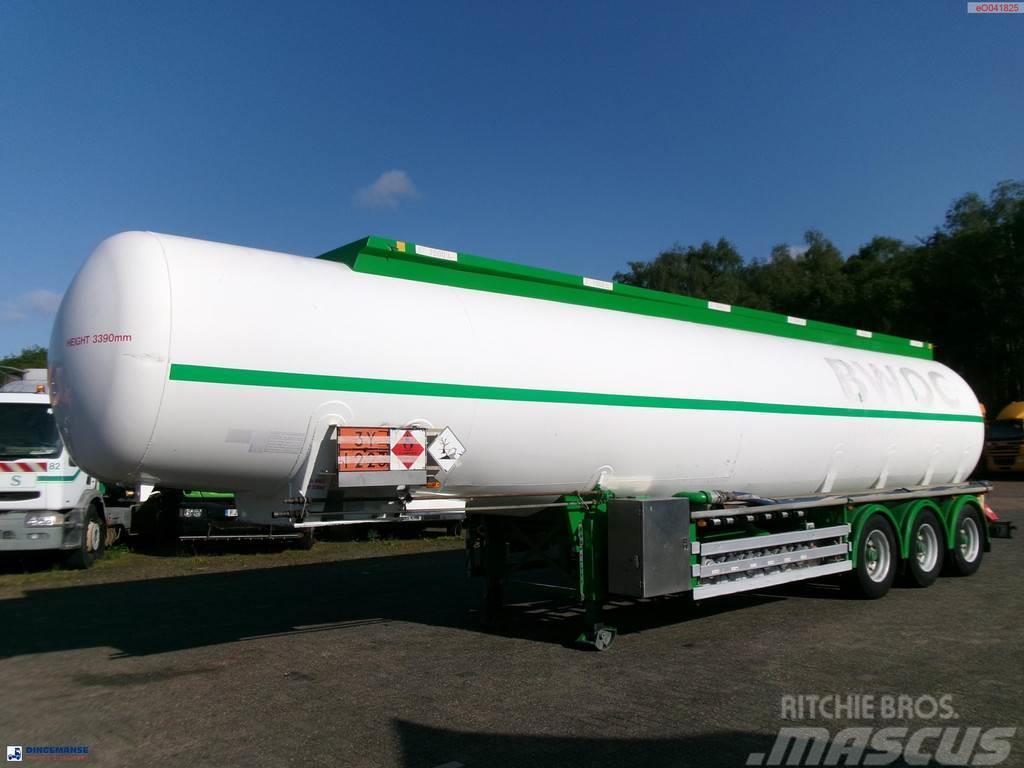 Feldbinder Fuel tank alu 42 m3 / / 6 comp + pump Tanker poluprikolice