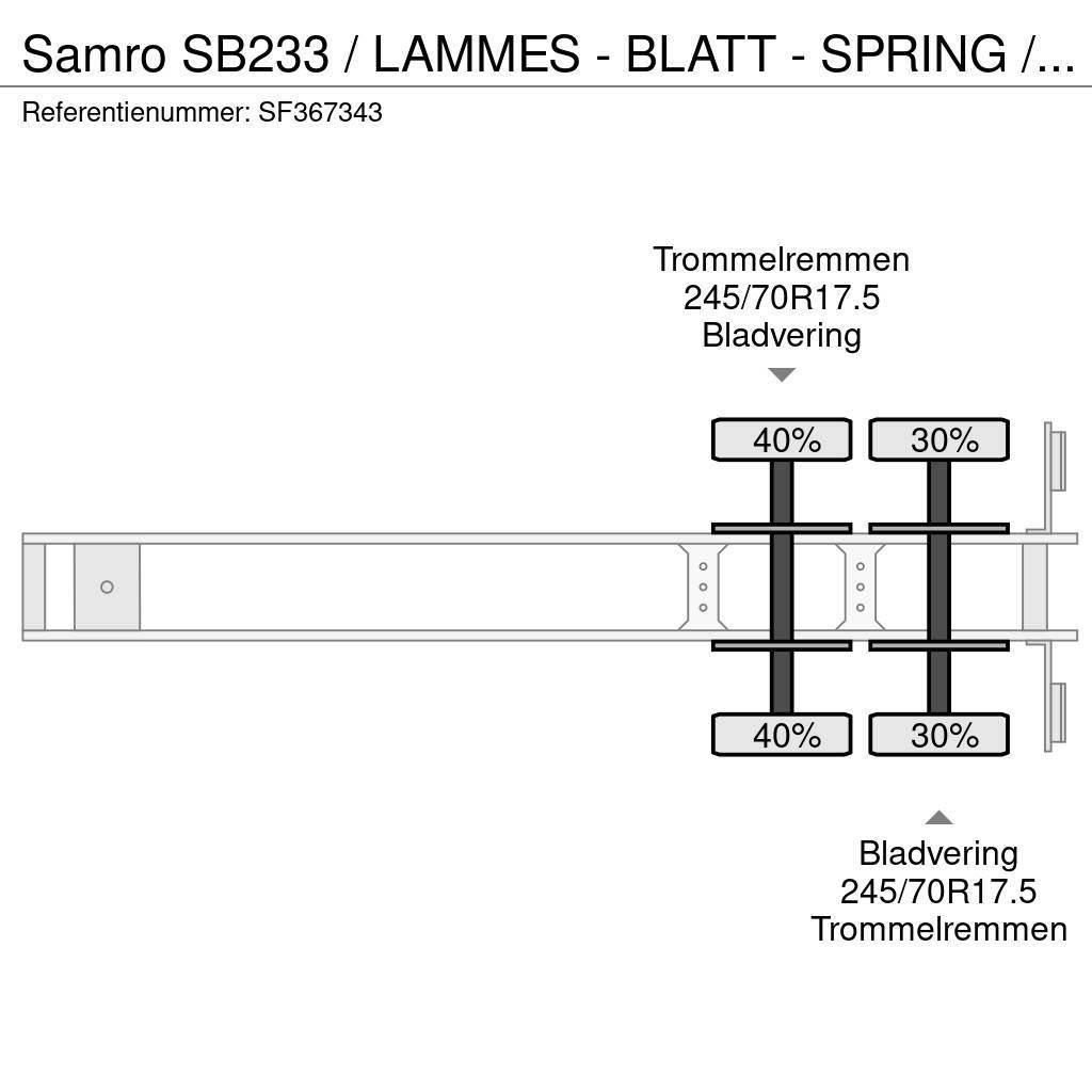 Samro SB233 / LAMMES - BLATT - SPRING / 8 WIELEN Nisko-utovarne poluprikolice