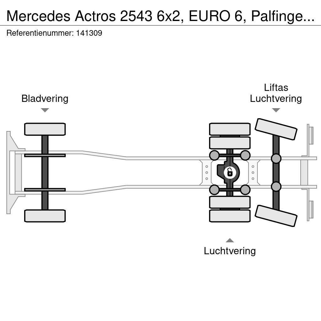 Mercedes-Benz Actros 2543 6x2, EURO 6, Palfinger, Retarder Rol kiper kamioni s kukama za dizanje