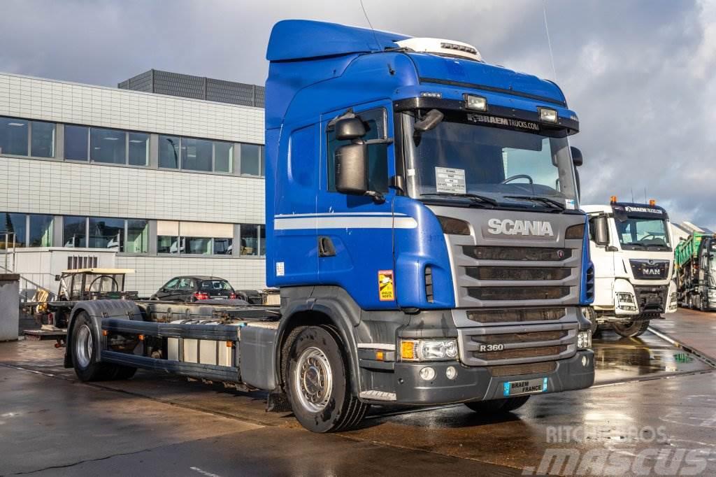 Scania R360+E5+INTARDER+DHOLLANDIA Demontažnii kamioni za podizanje kabela