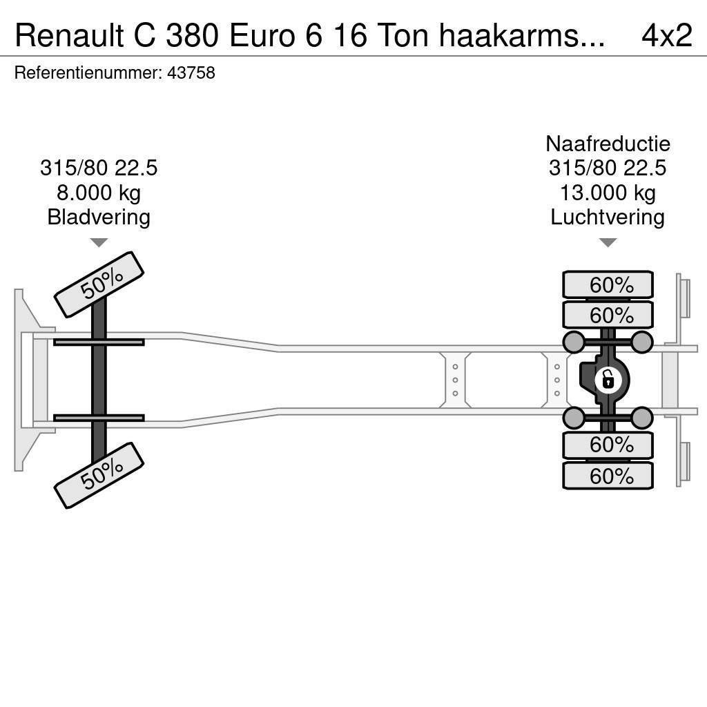 Renault C 380 Euro 6 16 Ton haakarmsysteem Rol kiper kamioni s kukama za dizanje
