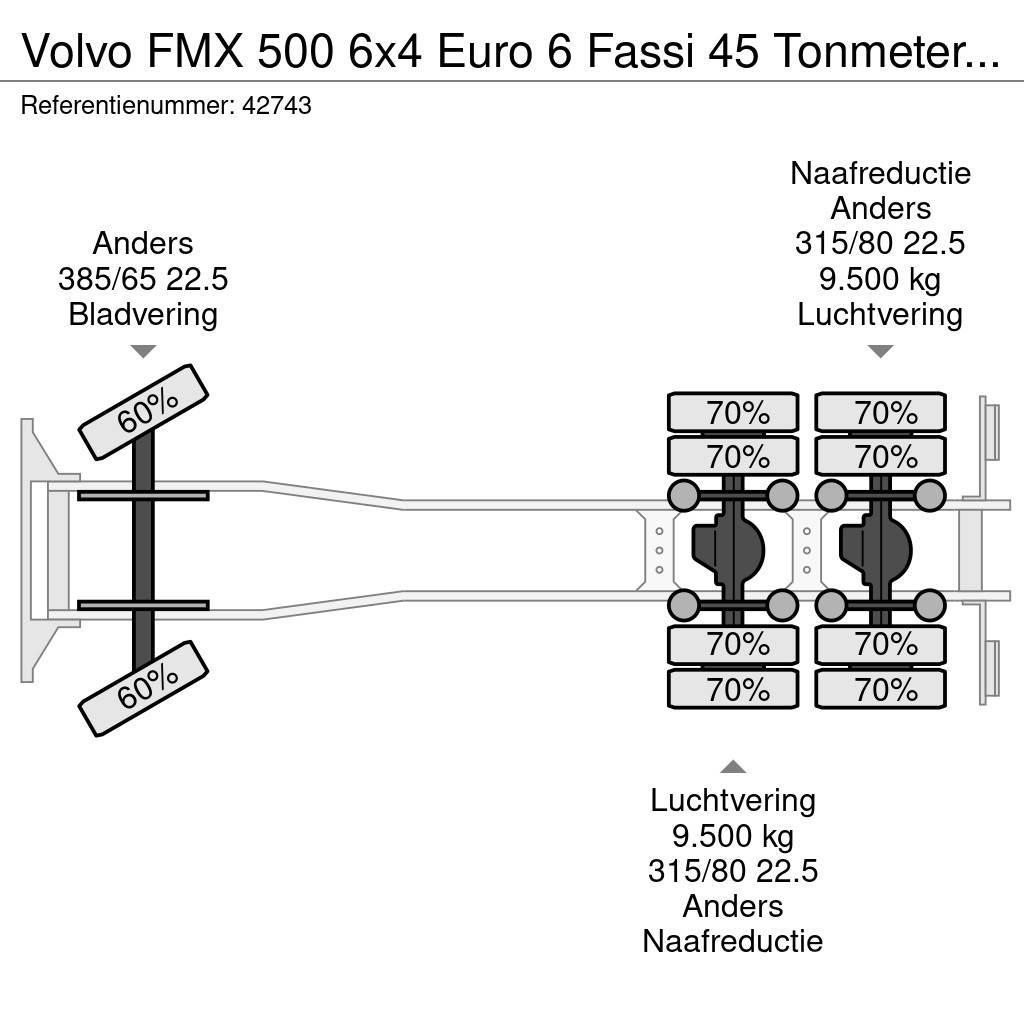 Volvo FMX 500 6x4 Euro 6 Fassi 45 Tonmeter laadkraan Kamioni sa otvorenim sandukom