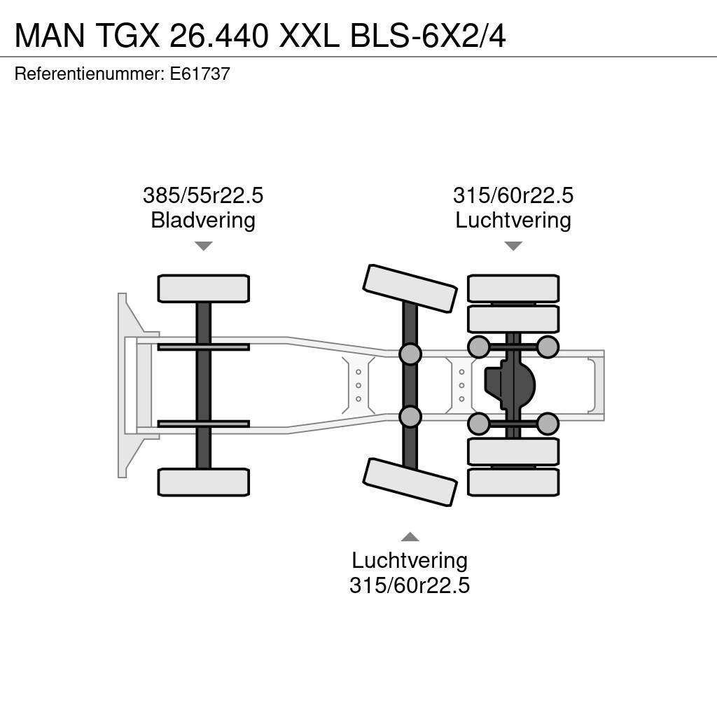 MAN TGX 26.440 XXL BLS-6X2/4 Traktorske jedinice