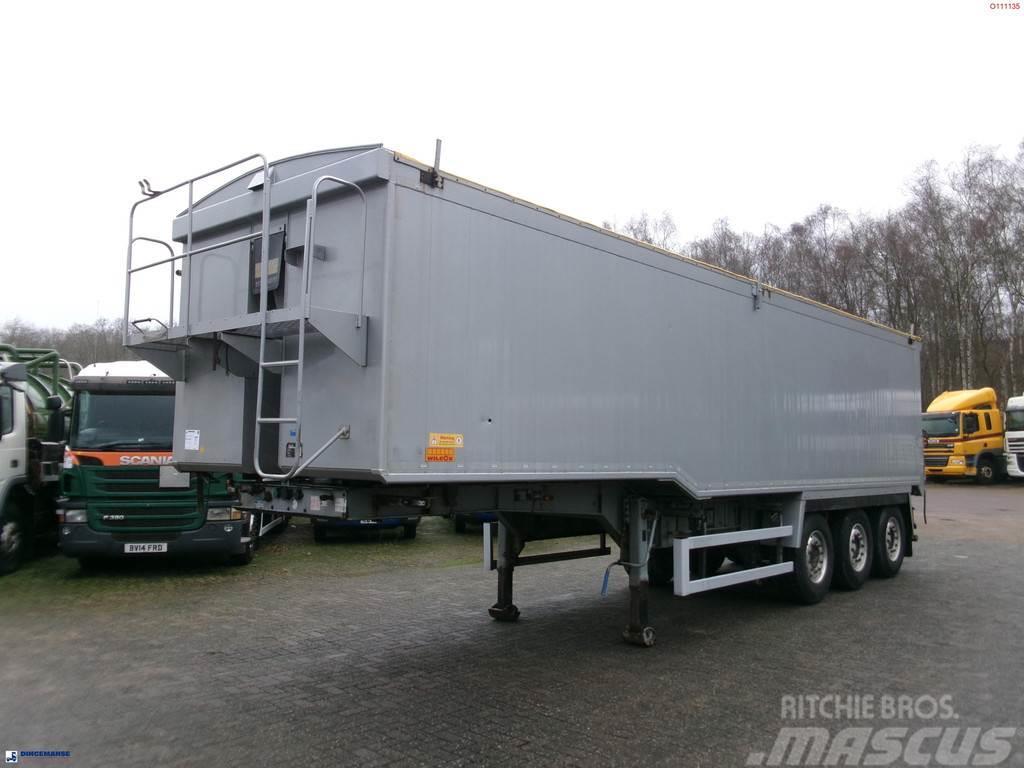 Wilcox Tipper trailer alu 52 m3 + tarpaulin Kiper poluprikolice