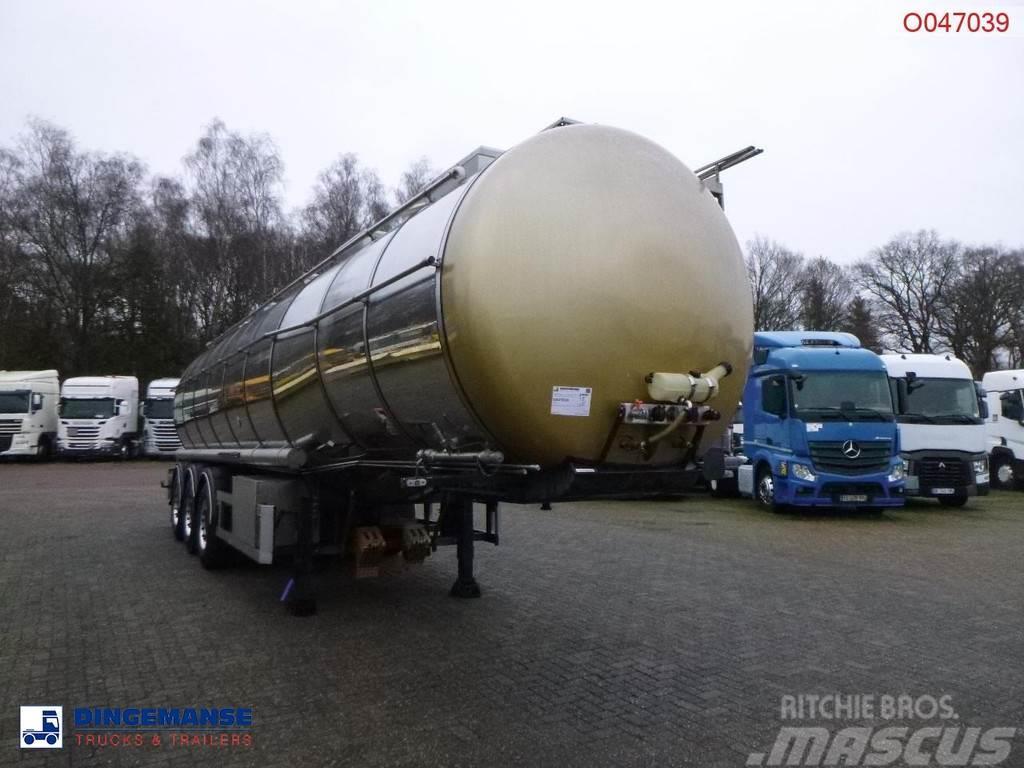 Dijkstra Chemical tank inox L4BH 37.5 m3 / 1 comp Tanker poluprikolice