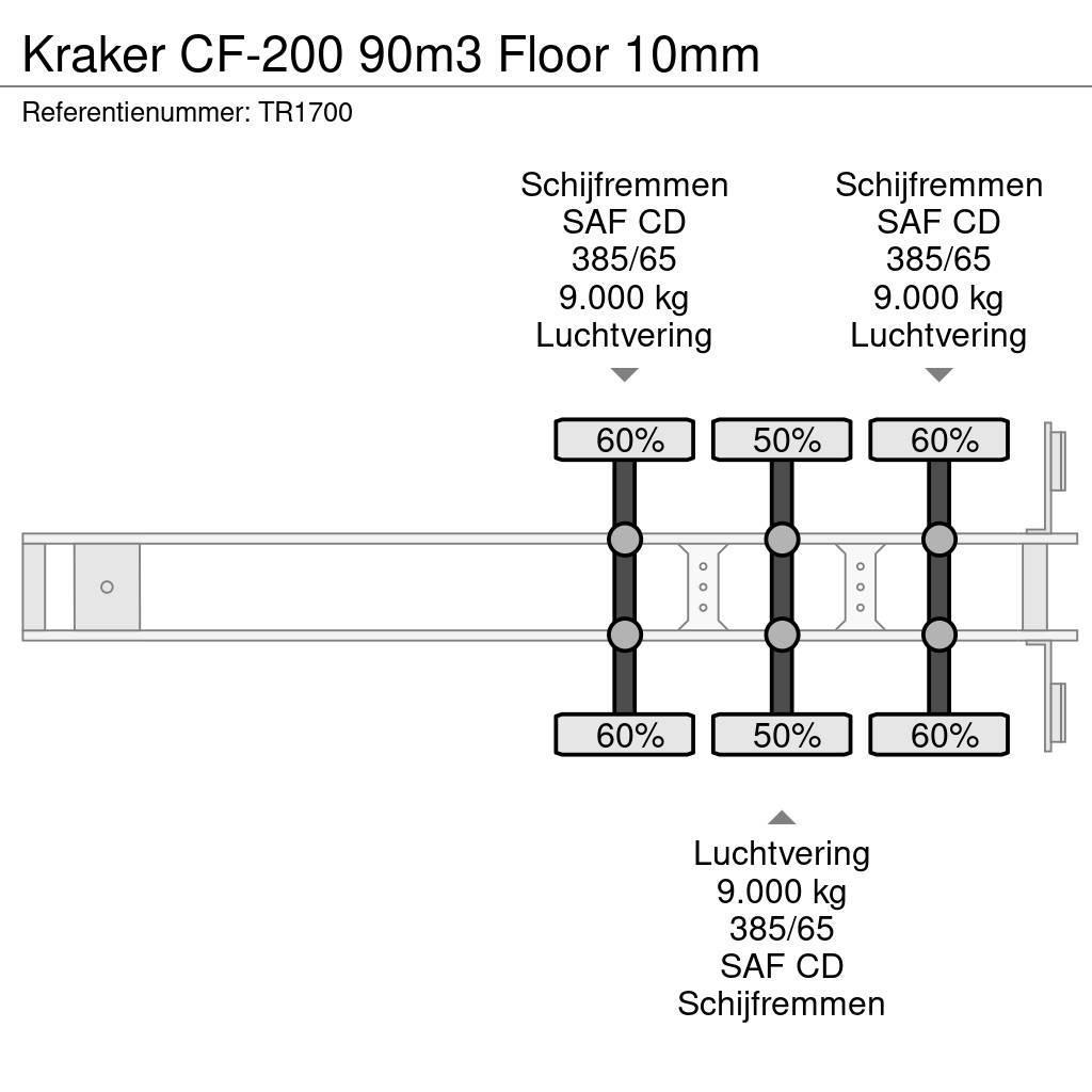 Kraker CF-200 90m3 Floor 10mm Poluprikolice sa pokretnim podom