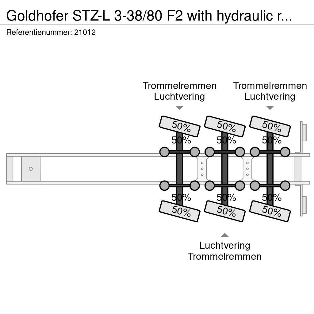 Goldhofer STZ-L 3-38/80 F2 with hydraulic ramps Nisko-utovarne poluprikolice