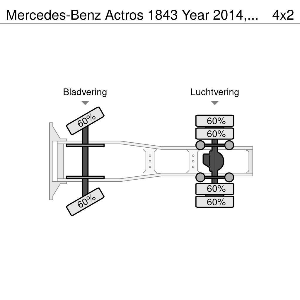 Mercedes-Benz Actros 1843 Year 2014, EURO6, Stand Airco + More O Traktorske jedinice