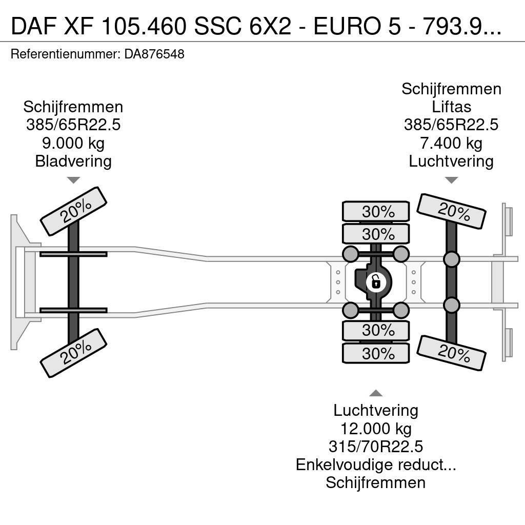 DAF XF 105.460 SSC 6X2 - EURO 5 - 793.995 KM - CHASSIS Kamioni-šasije