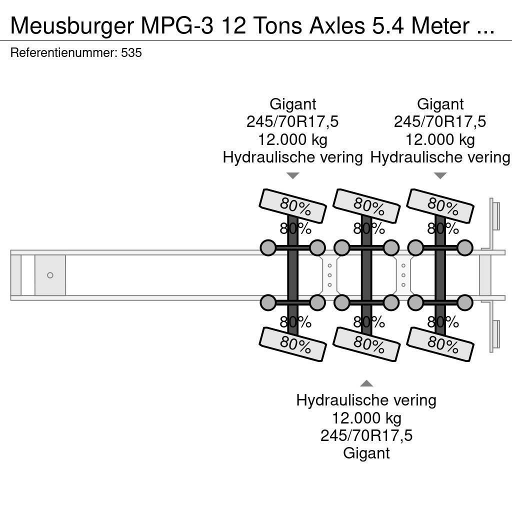Meusburger MPG-3 12 Tons Axles 5.4 Meter extand. 4 Meter Exte Nisko-utovarne poluprikolice