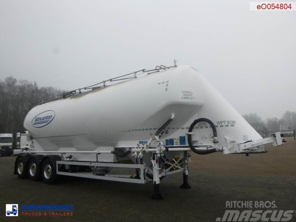 Feldbinder Powder tank alu alu 49 m3 / 1 comp Tanker poluprikolice