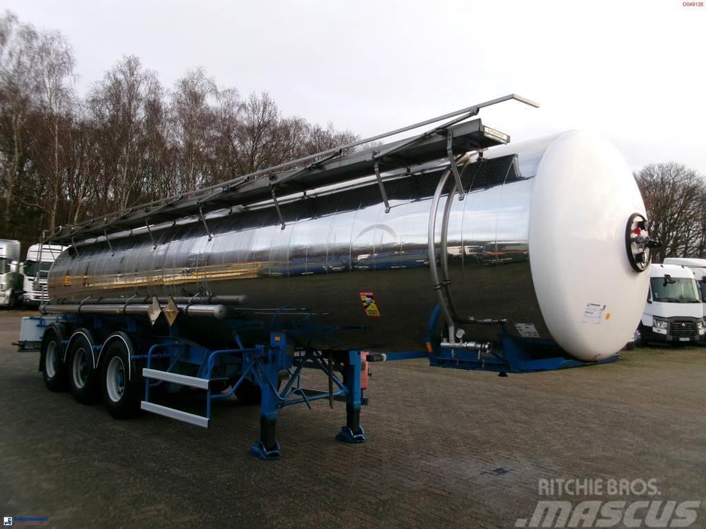 Magyar Chemical ACID tank inox L10BN 20.5 m3 / 1 comp Tanker poluprikolice
