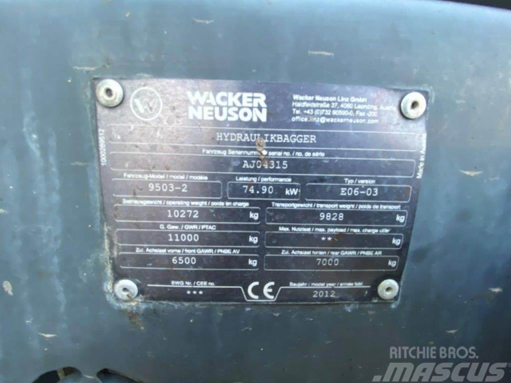 Wacker Neuson 9503-2 WD Mobilbagger Klima Löffel MS08 Bageri na kotačima