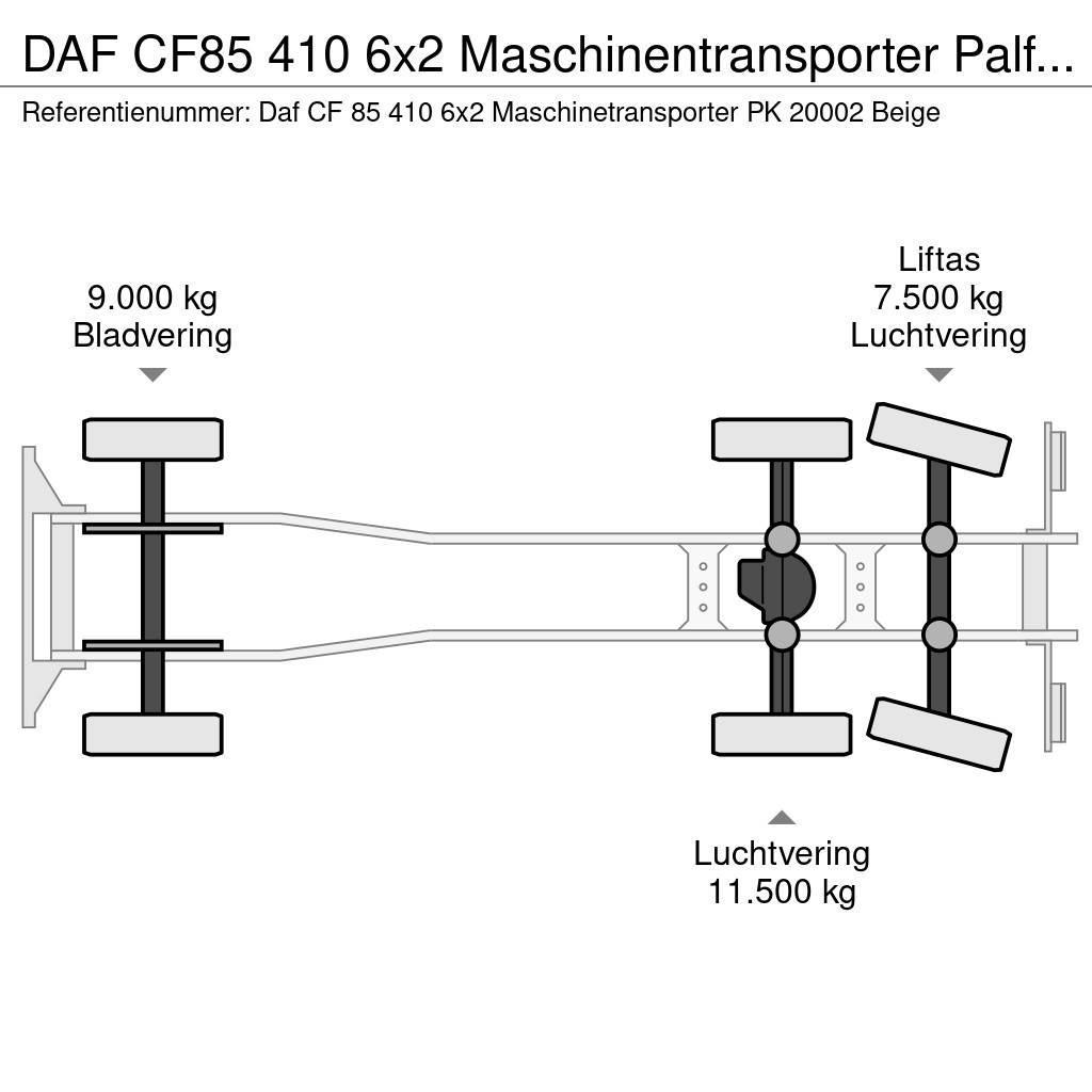 DAF CF85 410 6x2 Maschinentransporter Palfinger PK 200 Autotransporteri