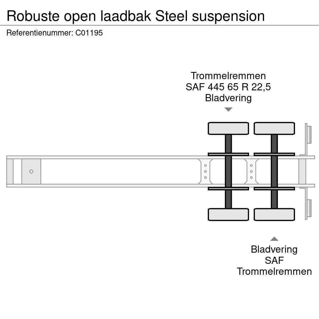Robuste open laadbak Steel suspension Poluprikolice sa otvorenim sandukom