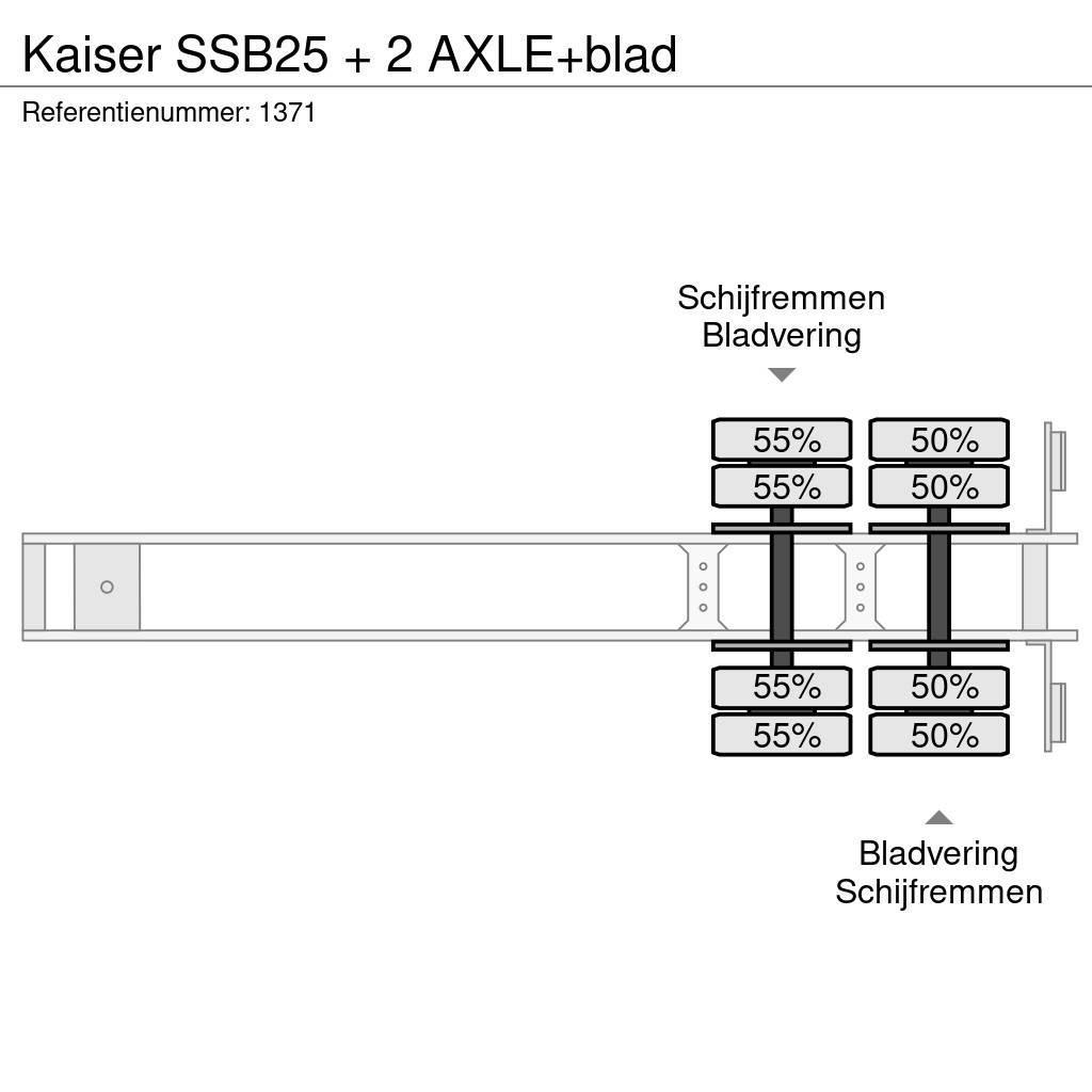Kaiser SSB25 + 2 AXLE+blad Nisko-utovarne poluprikolice