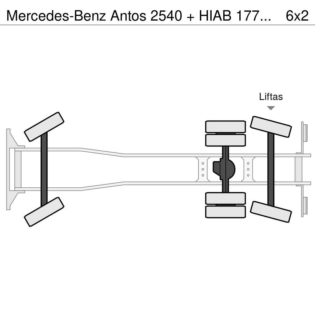 Mercedes-Benz Antos 2540 + HIAB 177K Pro/Hipro Rabljene dizalice za težak teren