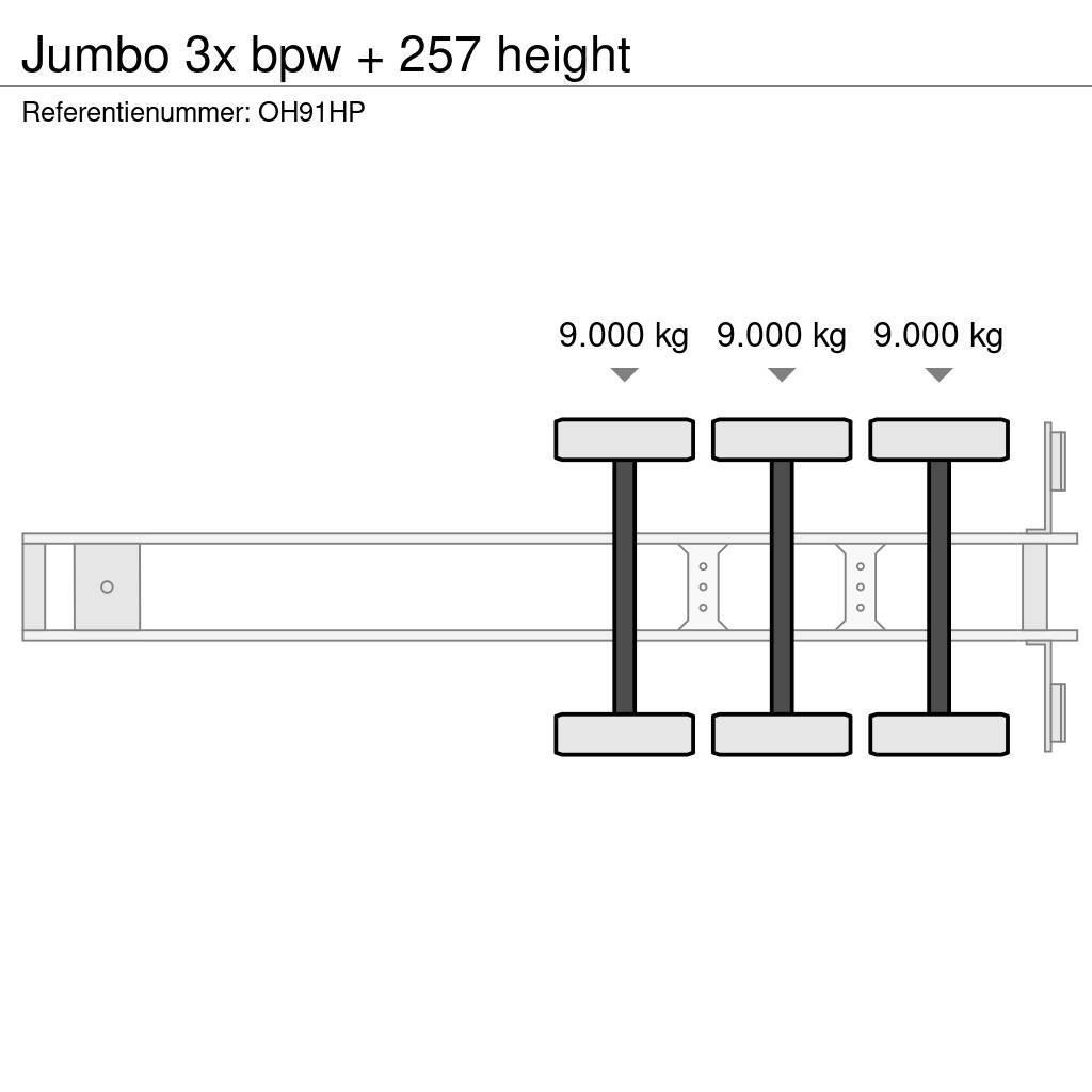 Jumbo 3x bpw + 257 height Poluprikolice sa ceradom
