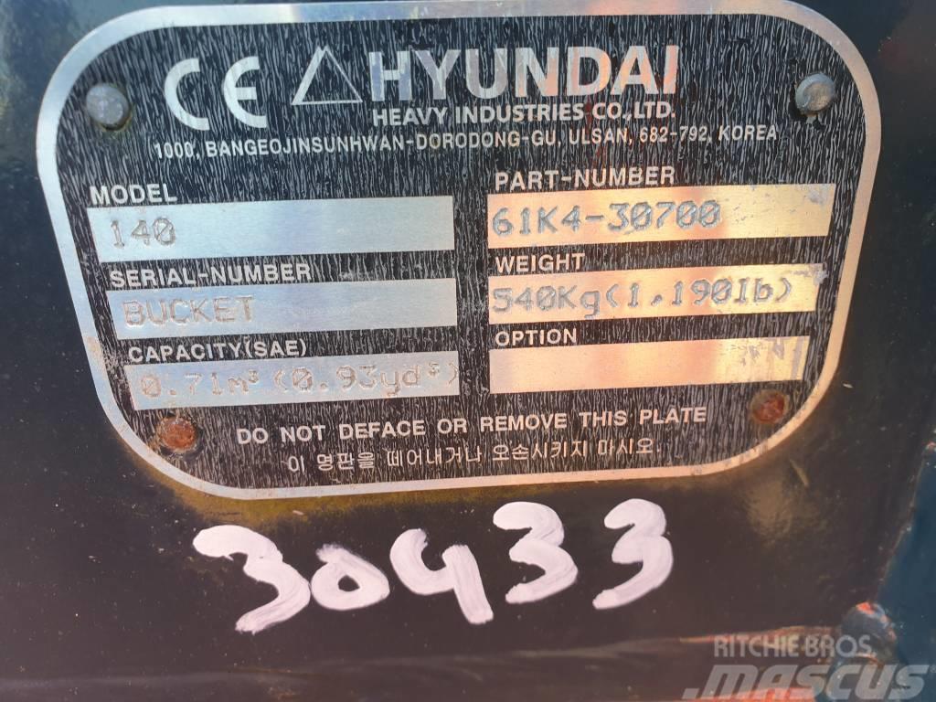 Hyundai Excavator Bucket, 61K4-30700, 140 Kašike / Korpe