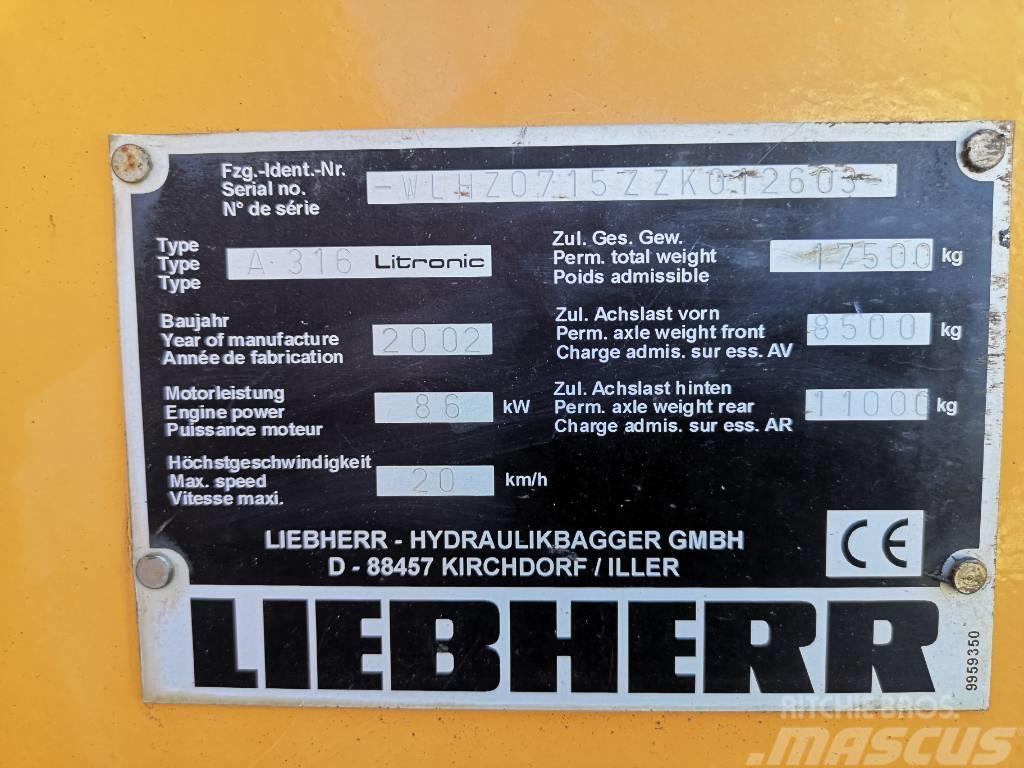 Liebherr A 316 Litronic Bageri na kotačima