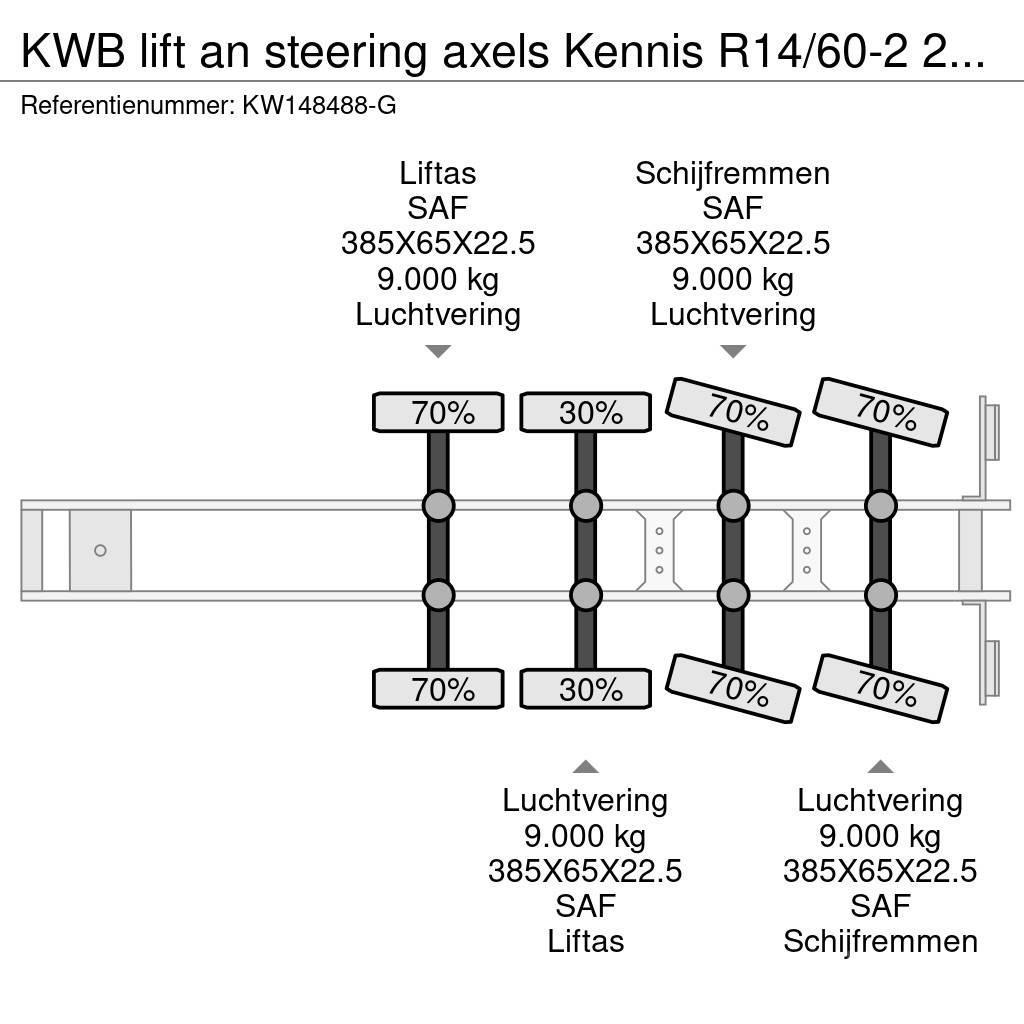  Kwb lift an steering axels Kennis R14/60-2 2015 Poluprikolice sa otvorenim sandukom