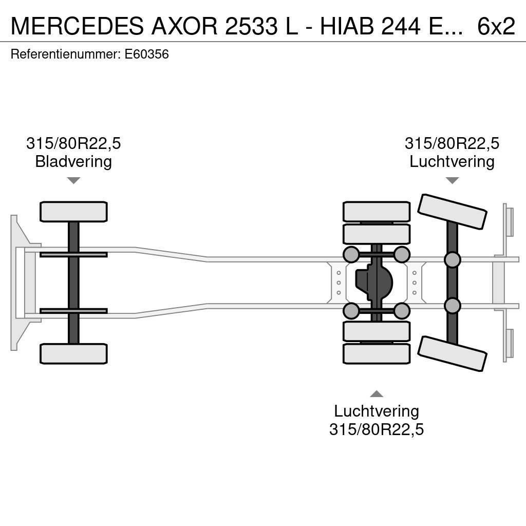 Mercedes-Benz AXOR 2533 L - HIAB 244 E-4 HIPRO Kiper kamioni