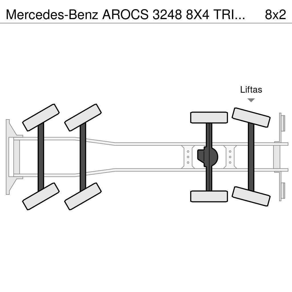 Mercedes-Benz AROCS 3248 8X4 TRIDEM HAAKSYSTEEM + FASSI F365RA K Rol kiper kamioni s kukama za dizanje