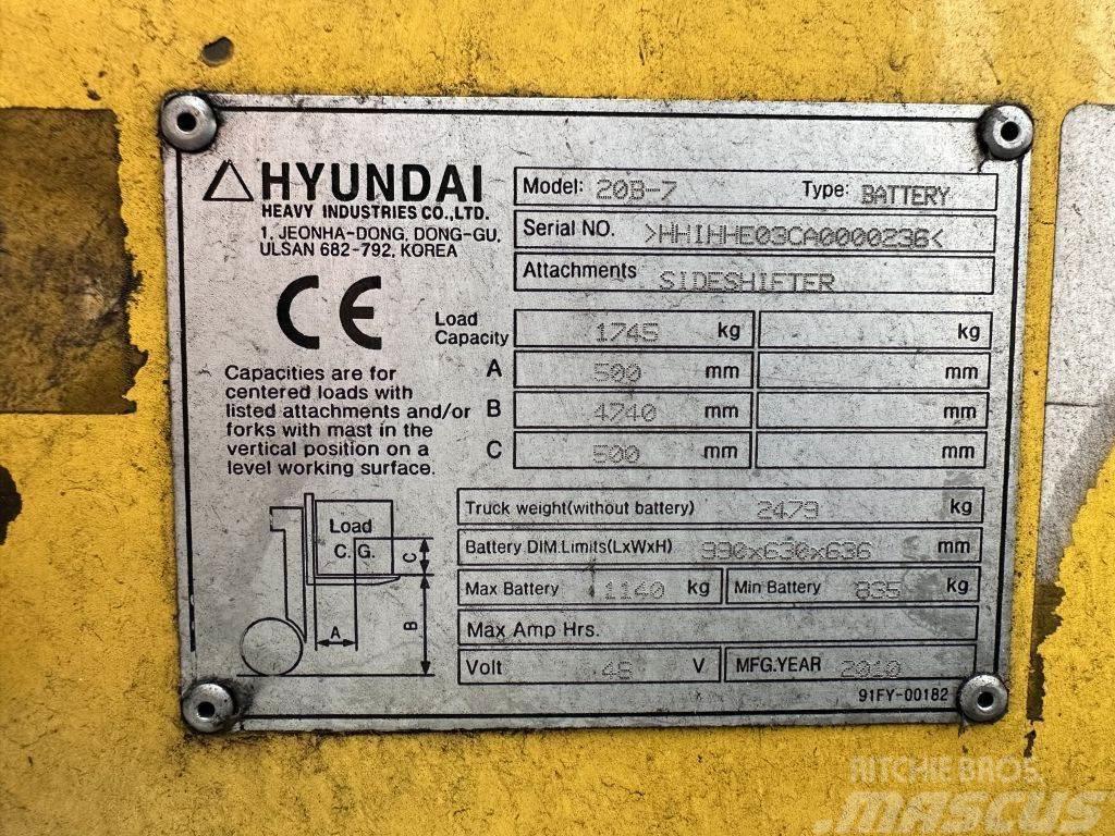 Hyundai 20 B 7 Električni viličari