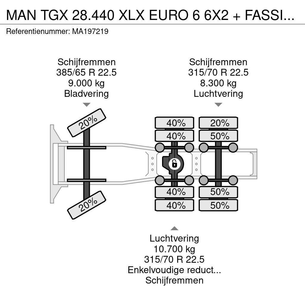 MAN TGX 28.440 XLX EURO 6 6X2 + FASSI F365 + FLYJIB + Traktorske jedinice