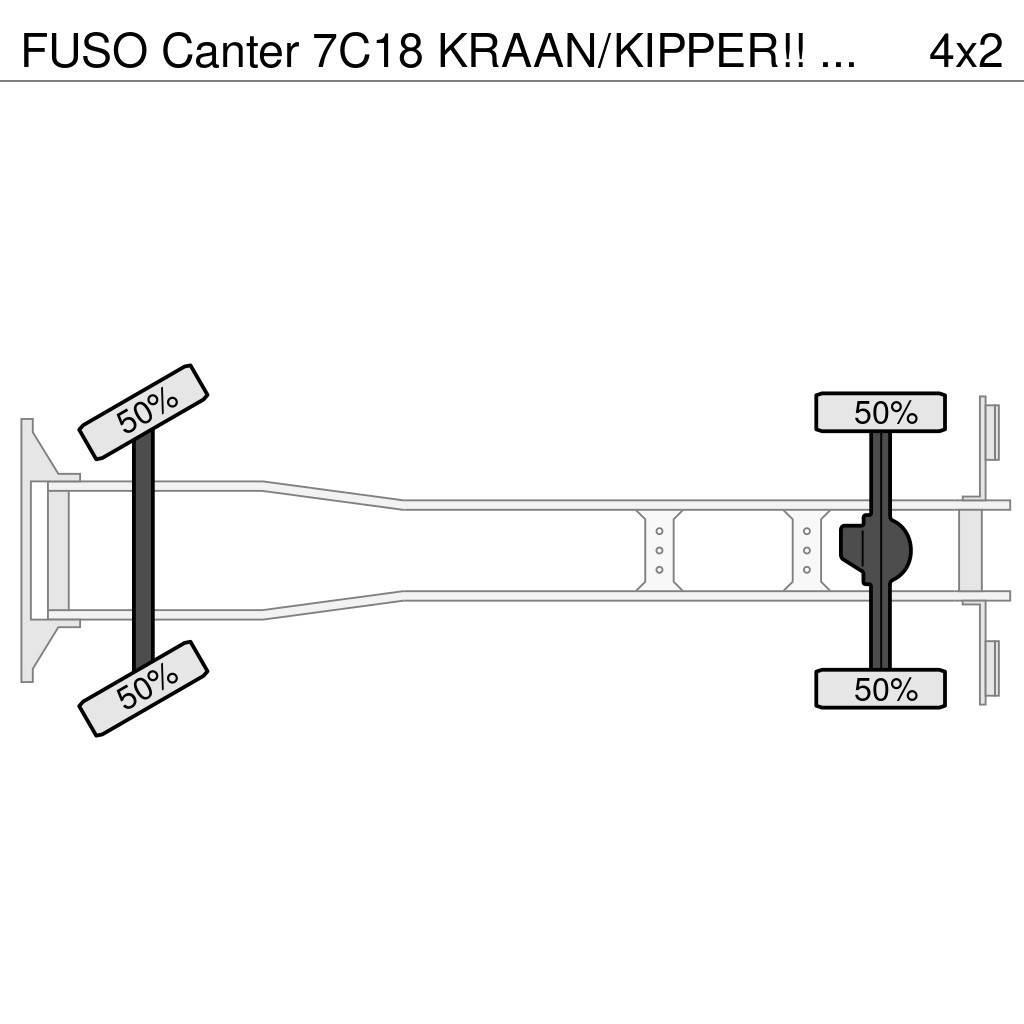 Fuso Canter 7C18 KRAAN/KIPPER!! EURO6!! Rabljene dizalice za težak teren
