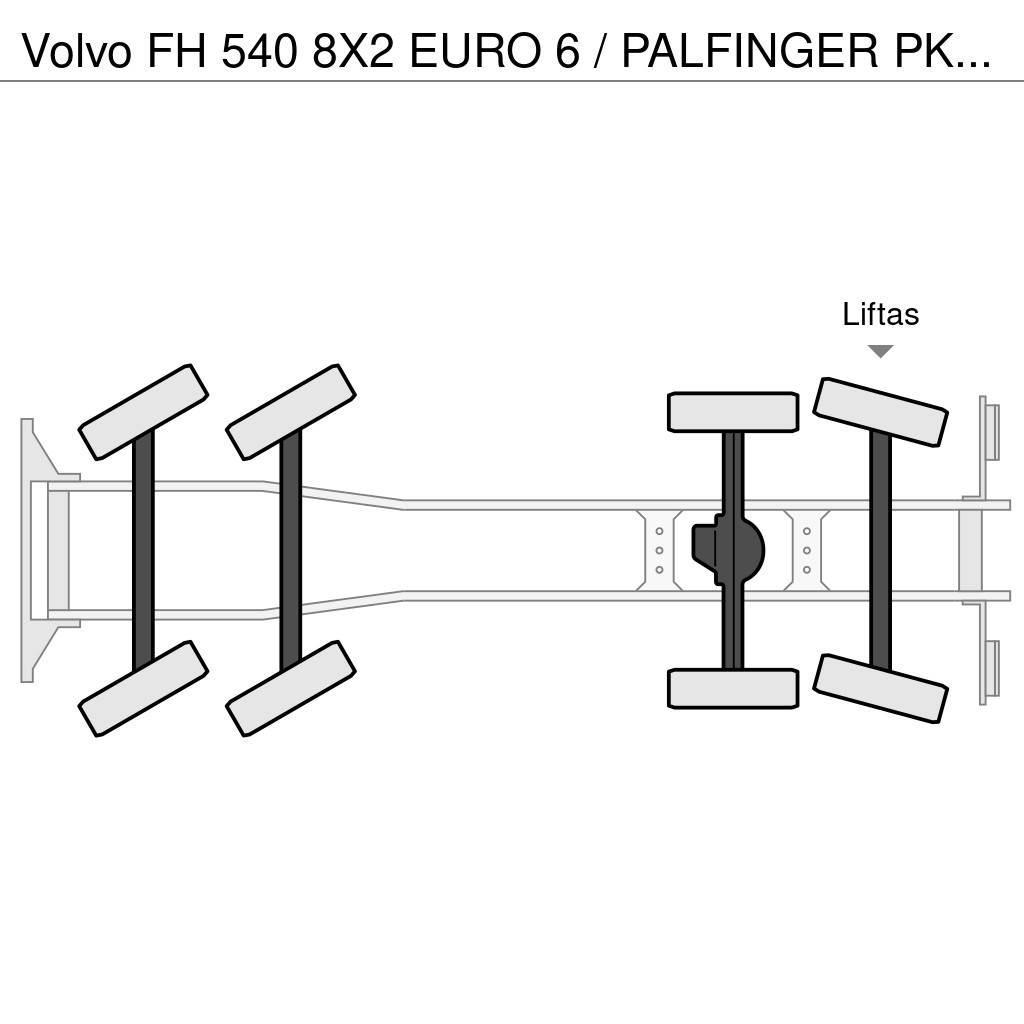 Volvo FH 540 8X2 EURO 6 / PALFINGER PK 92002 KRAAN + FLY Rabljene dizalice za težak teren