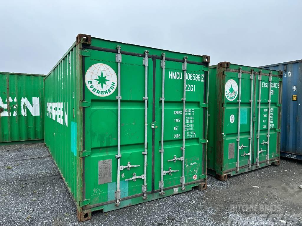  Sjöfartscontainer Container 20fot 20fots nya blå m Brodski kontejneri