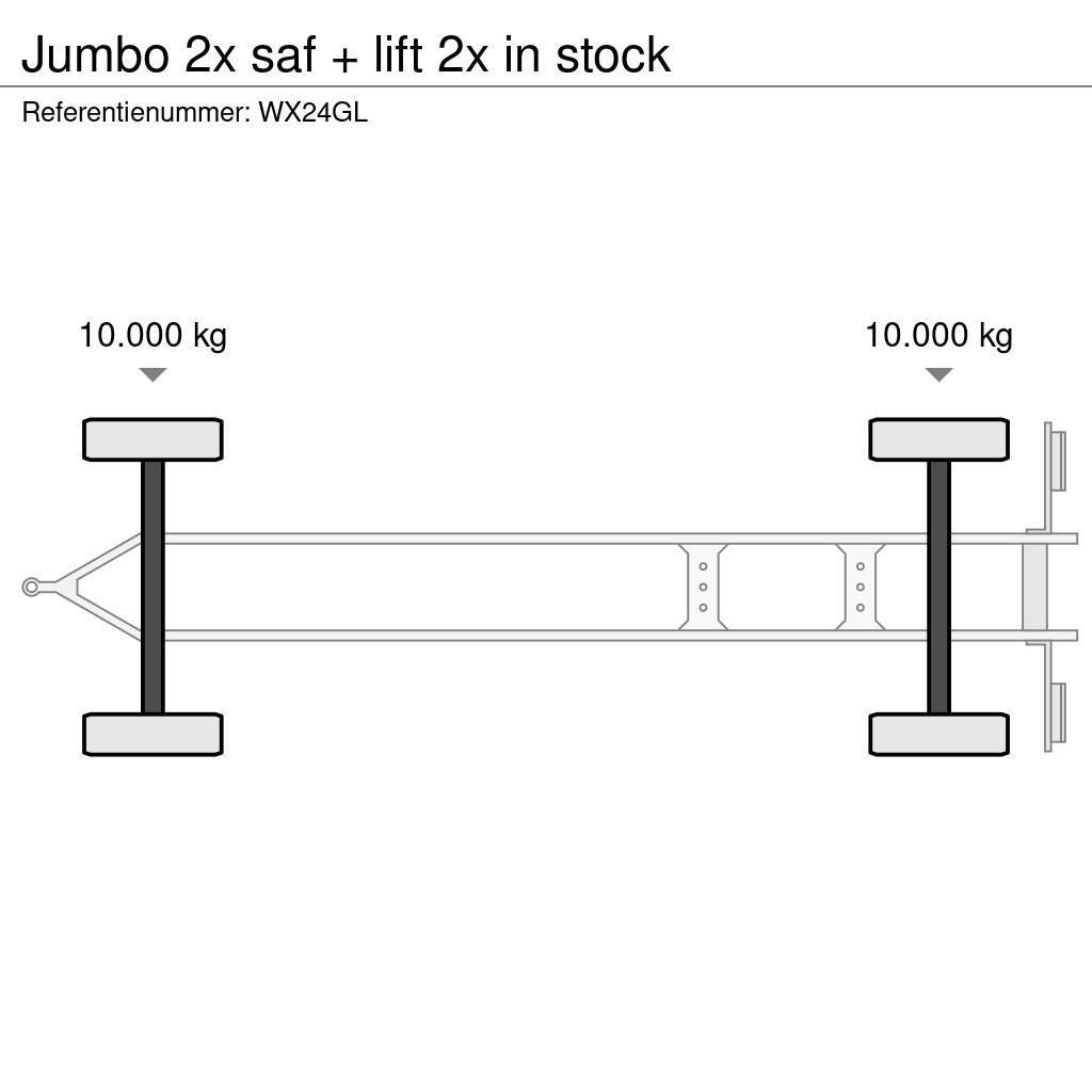 Jumbo 2x saf + lift 2x in stock Sanduk prikolice
