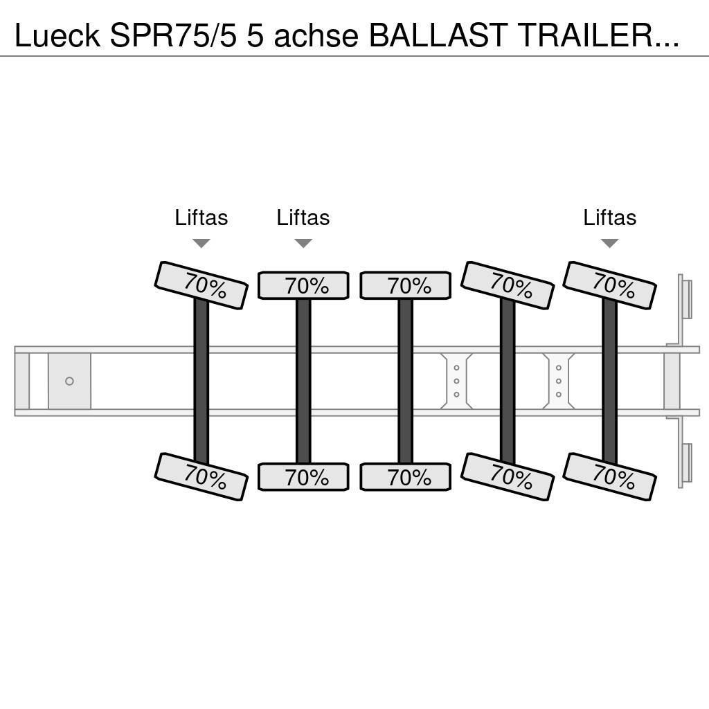 Lueck SPR75/5  5 achse BALLAST TRAILER 3x STEERAXLE!! Poluprikolice sa otvorenim sandukom