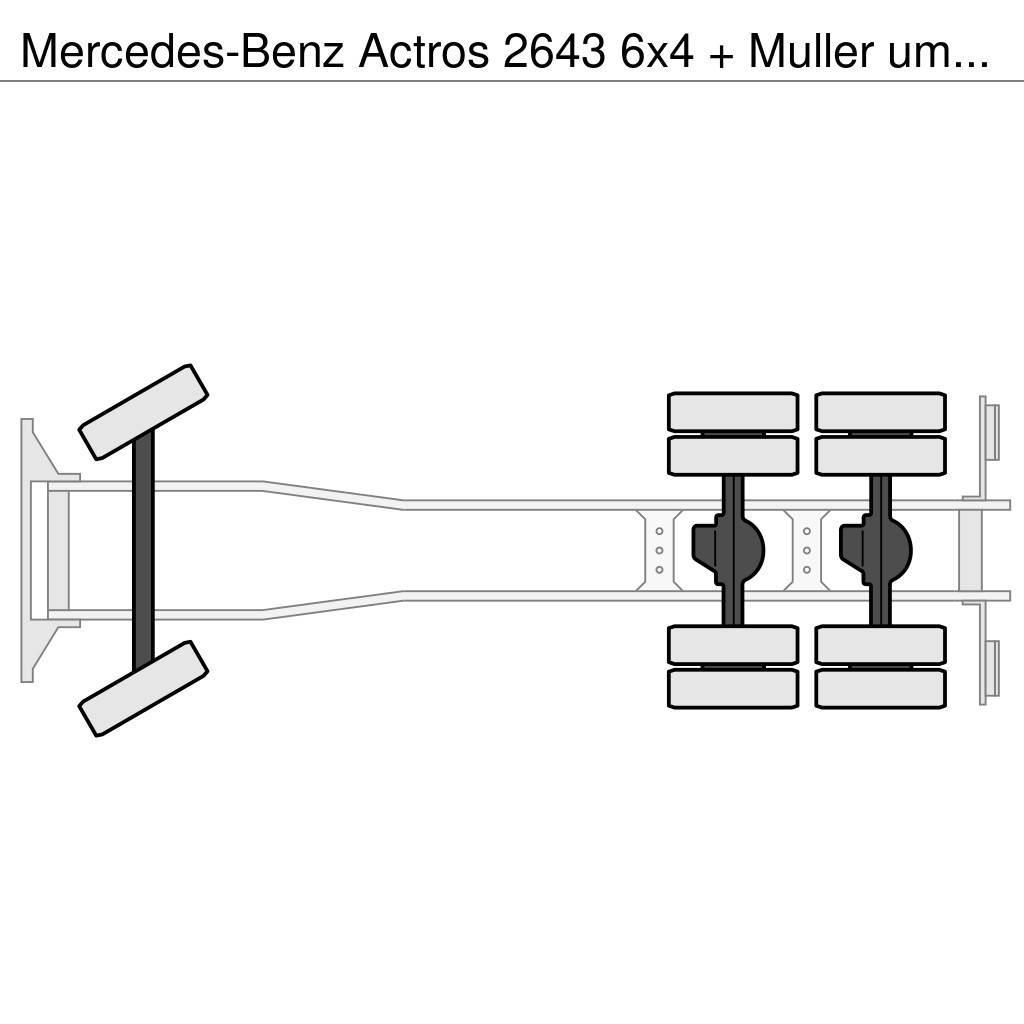 Mercedes-Benz Actros 2643 6x4 + Muller umwelttechniek aufbau Kombiji / vakuumski kamioni