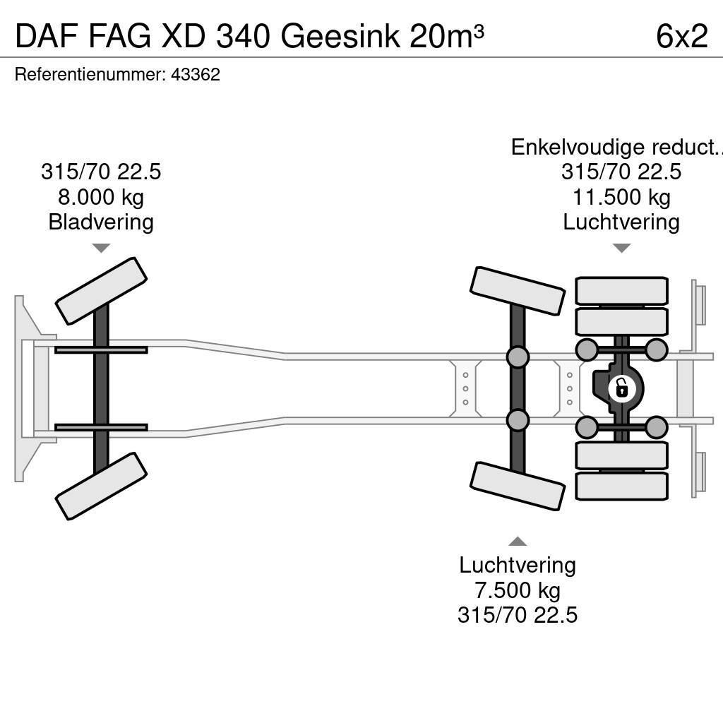 DAF FAG XD 340 Geesink 20m³ Kamioni za otpad