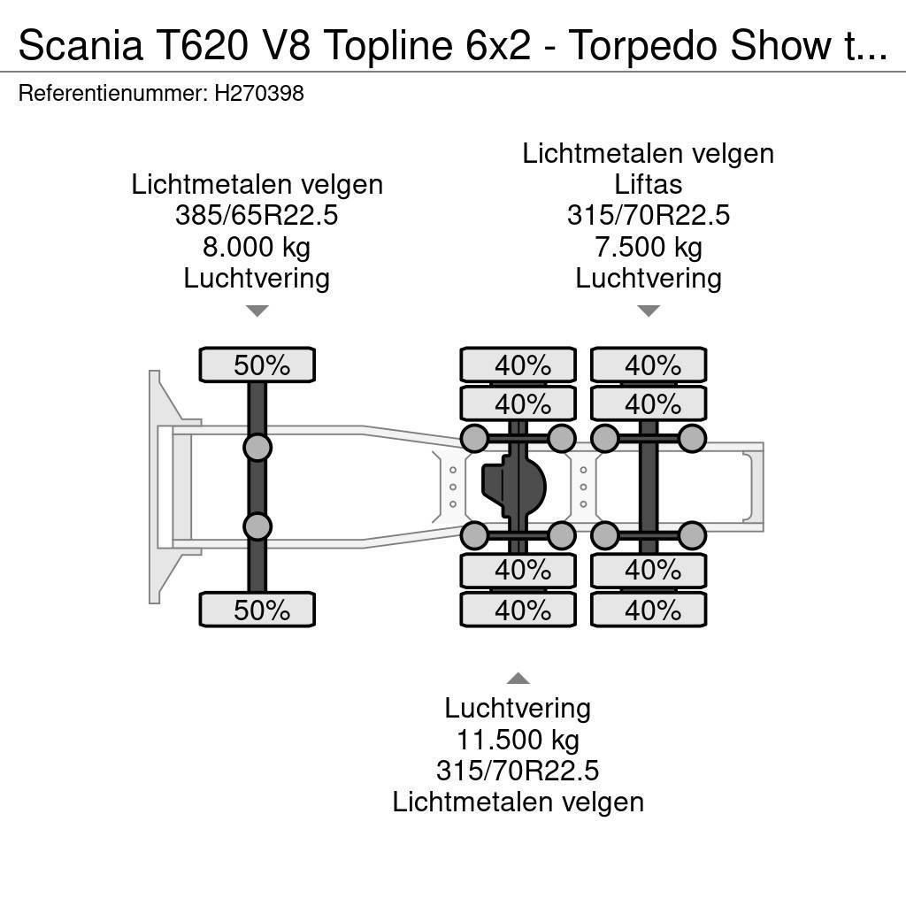 Scania T620 V8 Topline 6x2 - Torpedo Show truck - Custom Traktorske jedinice