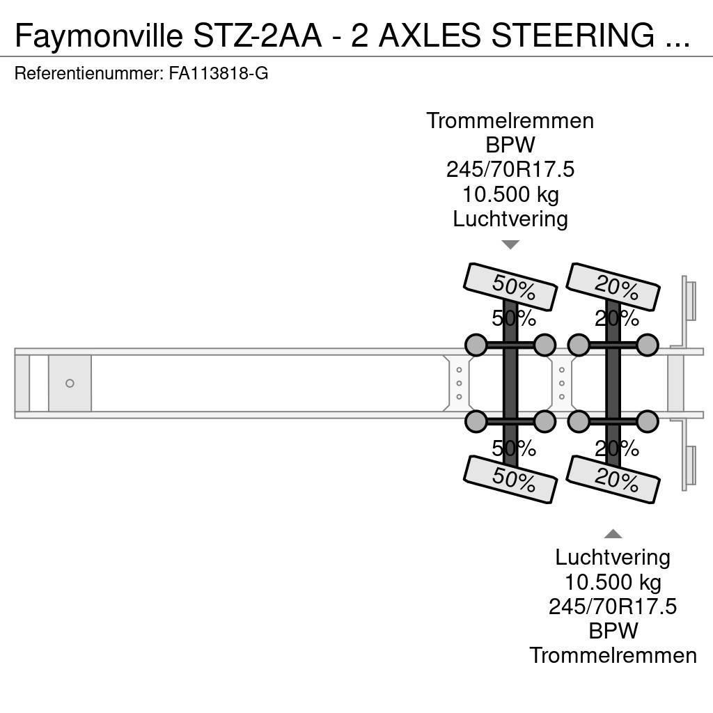 Faymonville STZ-2AA - 2 AXLES STEERING - BED: 7,40 + 3,55 METE Nisko-utovarne poluprikolice