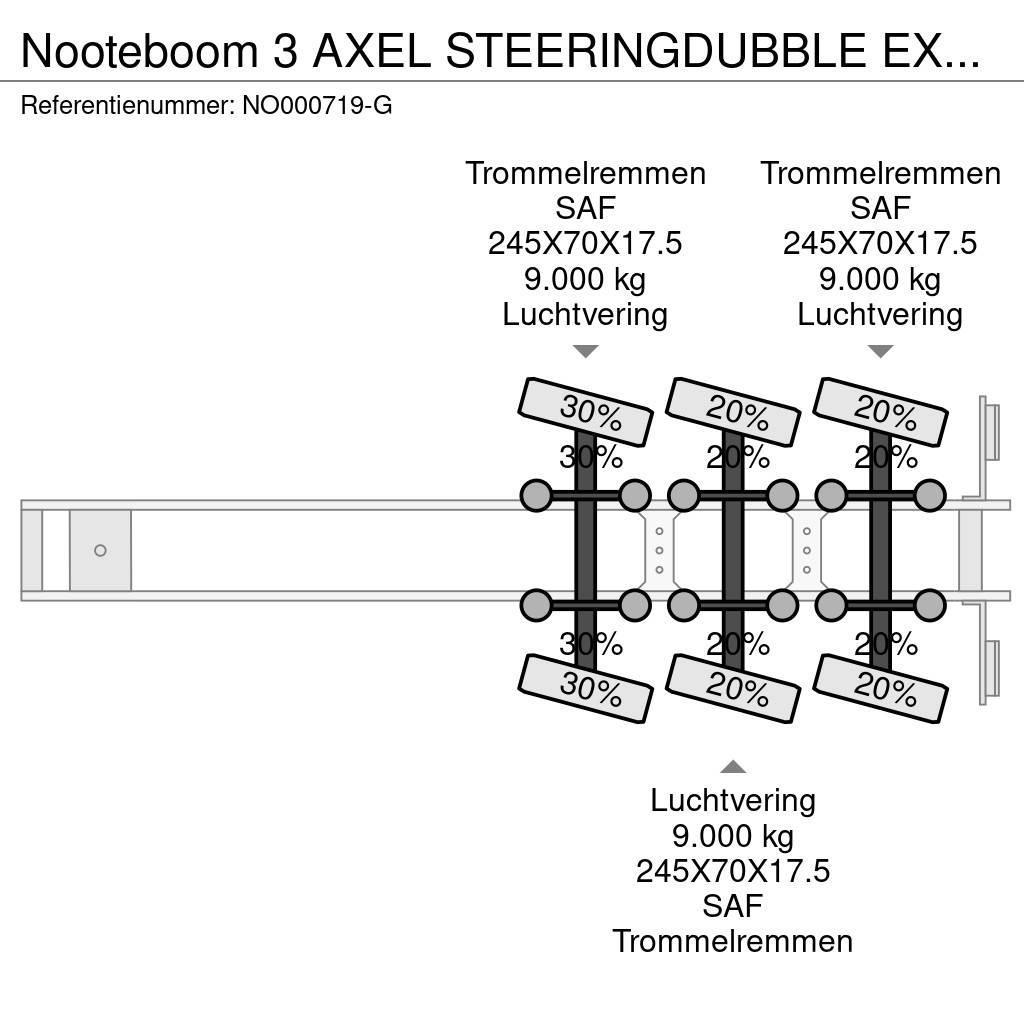 Nooteboom 3 AXEL STEERINGDUBBLE EXTENDABLE 2 X 5,5 METER Nisko-utovarne poluprikolice
