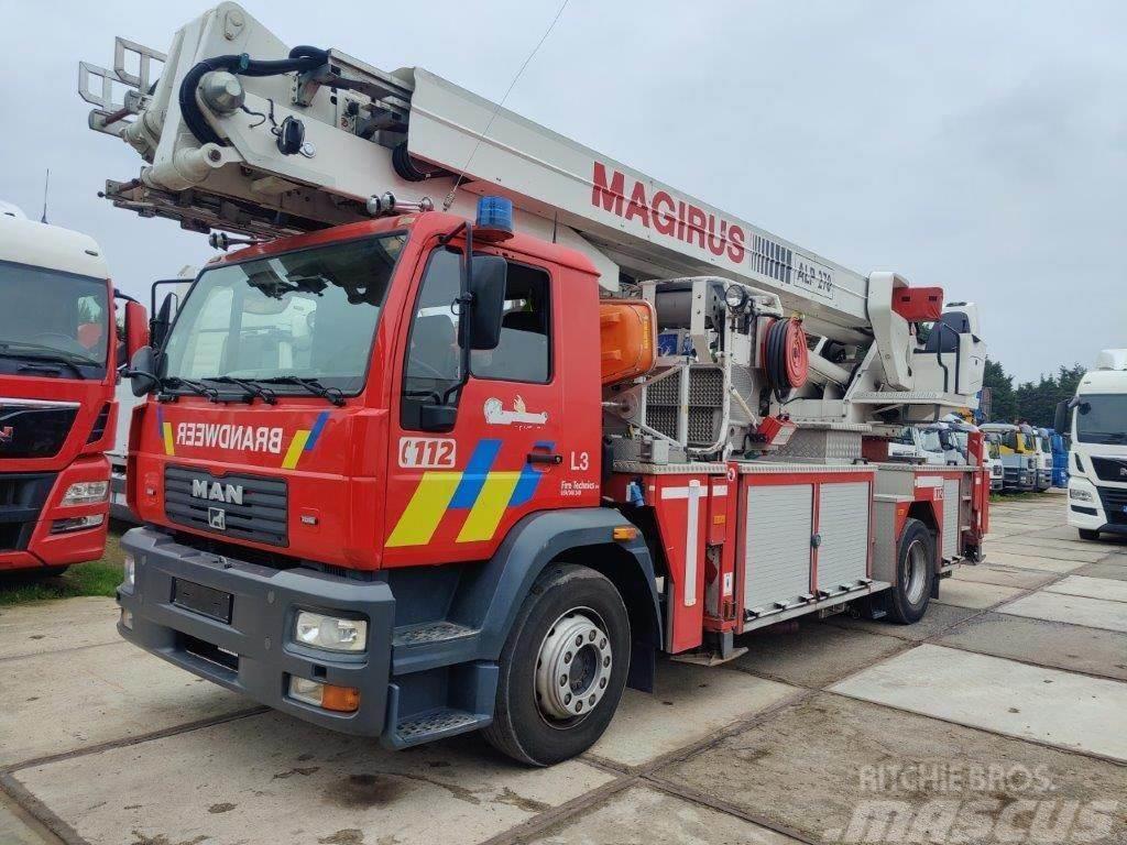 MAN 18.284 Magirus Hoogwerker / Firetruck / Ladderwage Vatrogasna vozila
