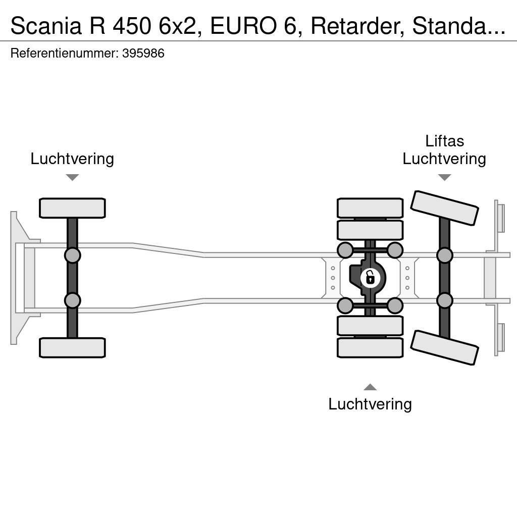 Scania R 450 6x2, EURO 6, Retarder, Standairco, Combi Kamioni sa ceradom