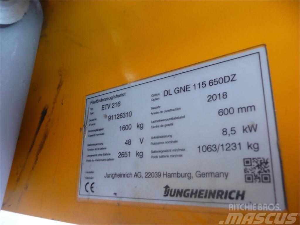 Jungheinrich ETV 216 650 DZ Viličari sa pomičnim stupom