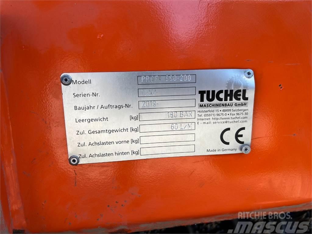 Tuchel Profi 660 kost - 200 cm. bred / Opsamler - kasse - Utovarivači na kotačima