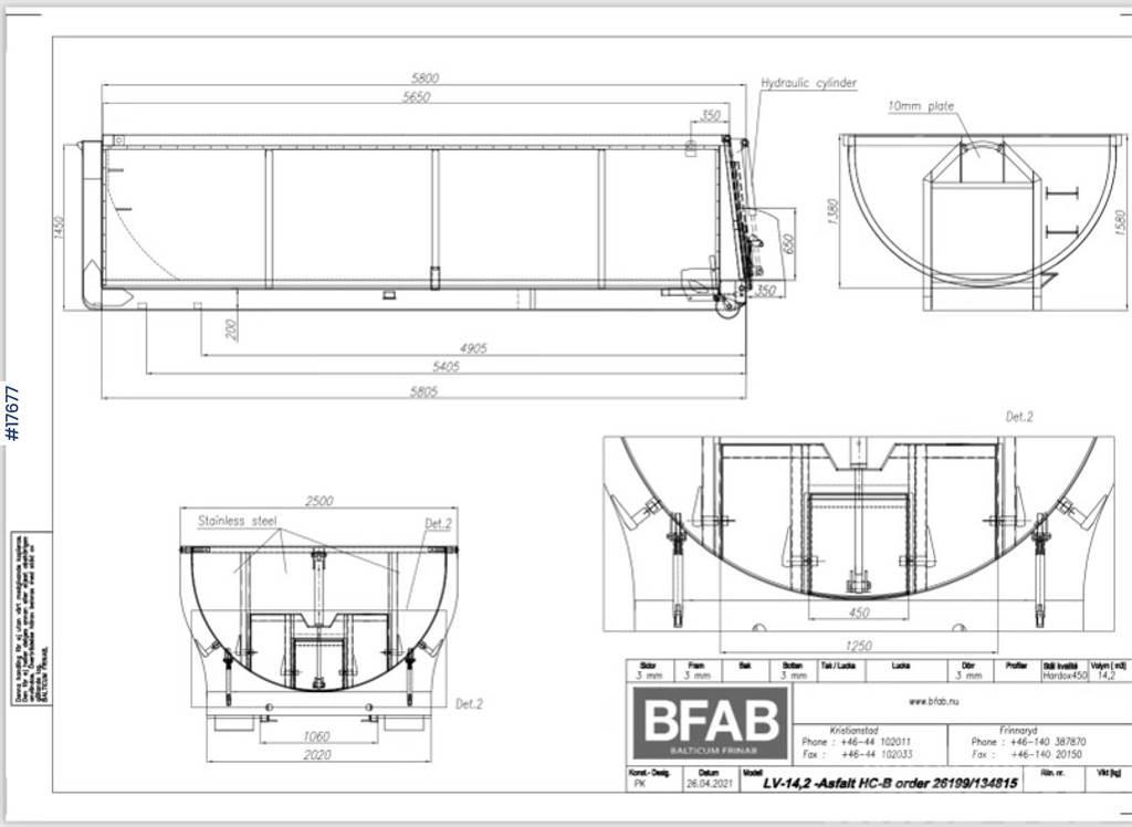  BFAB Asphalt tub on hook frame Druge komponente
